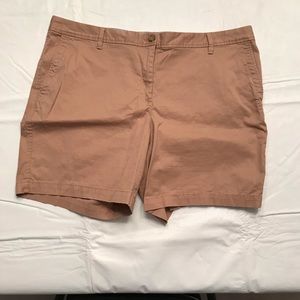 Talbots Relaxed Chino Shorts Tan Size 16